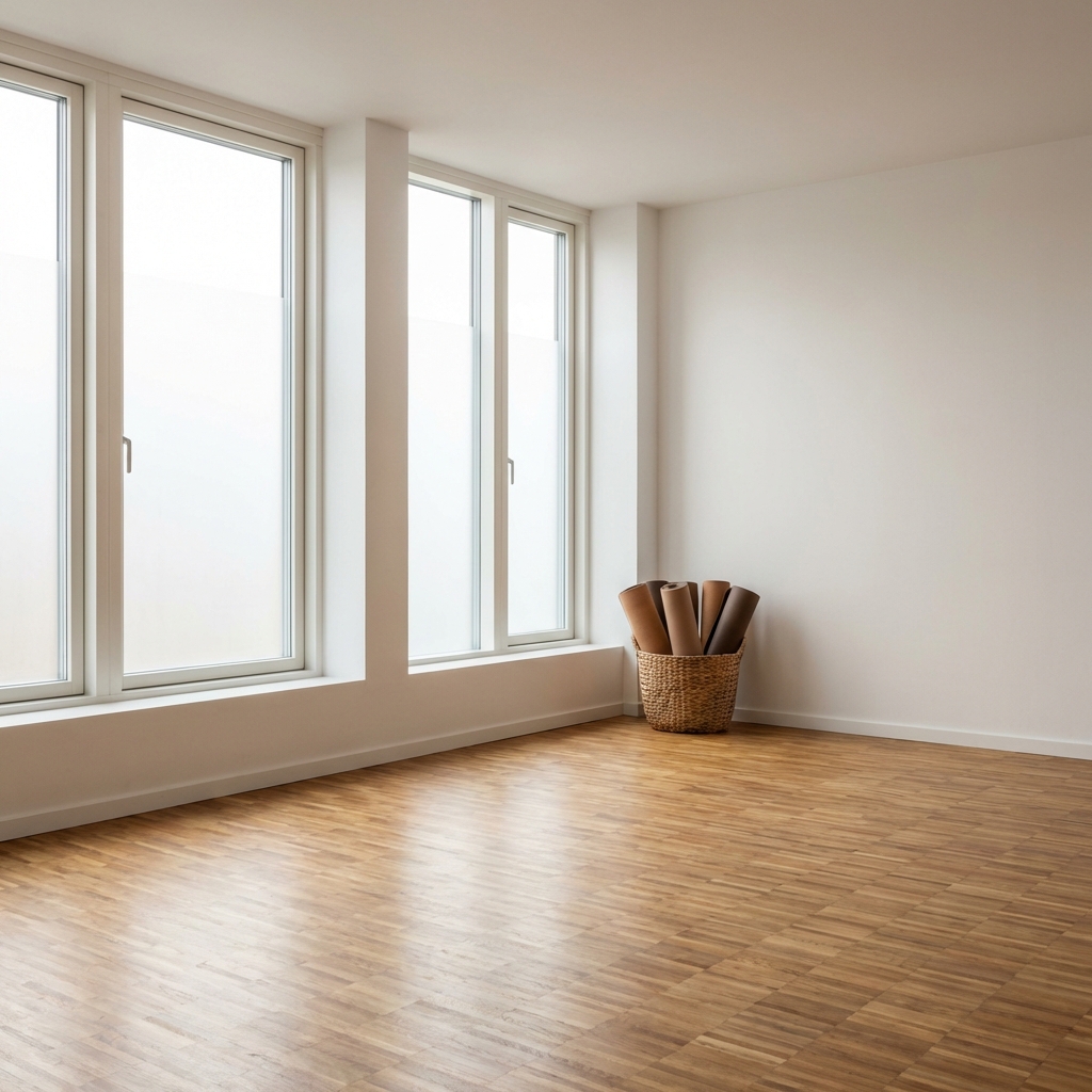 Meditierende Person und Arbeitsvertrag