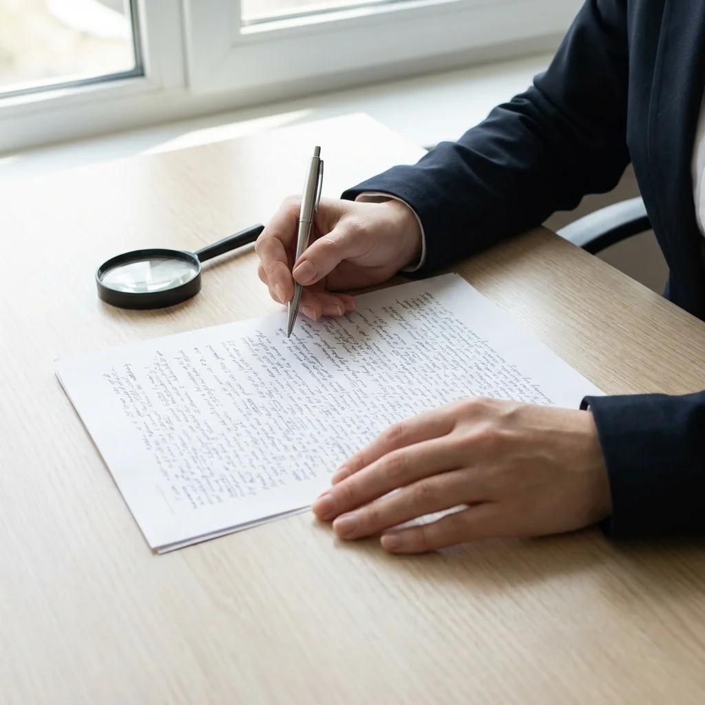 Detailprüfung eines Arbeitszeugnisses auf versteckte Codes